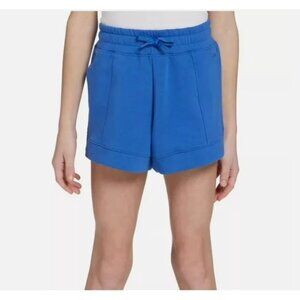 NWT DSG Girls Sport Fleece Mid Rise Shorts in Blue Size M